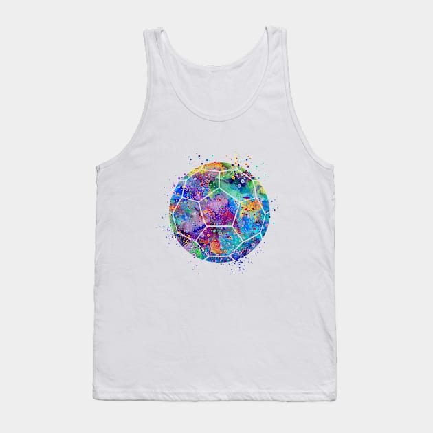 Soccer Ball Colorful Watercolor Tank Top by LotusGifts